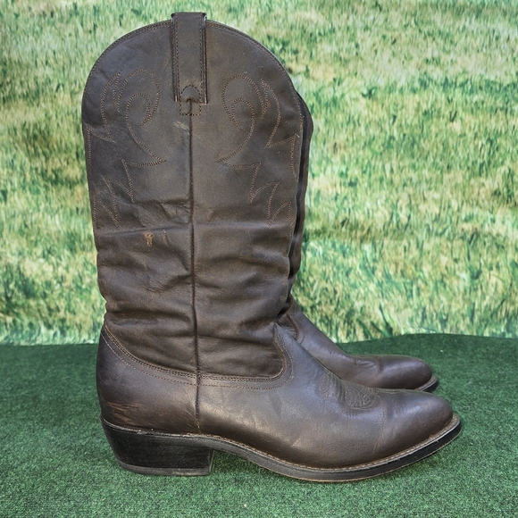 Durango | Slouchy Distressed Oil Soaked Leather Western Extra Wide Fit Boots - Picture 3 of 16